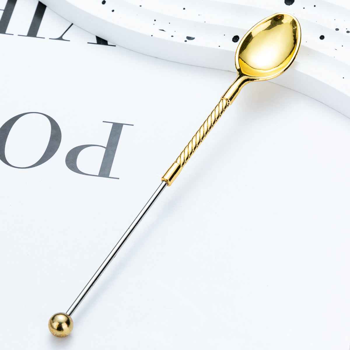 Beadable Metal Spoons for Stirring Coffee