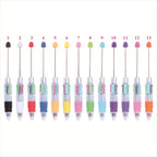 Beadable Pen Four-Color Transparent Barrel Bullet Tip 0.7