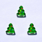 Transparent Green Christmas Tree Glass Beads 10mm 10pcs 4