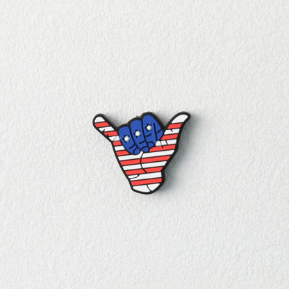 US Independence Day Hand Gesture Silicone Focal Beads 20pcs 3
