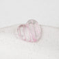 22mm Heart Shaped Transparent Color Stripe Acrylic Beads 50pcs 13