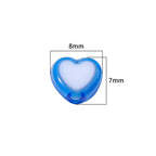 Makaron Heart Acrylic Beads 8x7mm Two Tone Translucent 60pcs 5