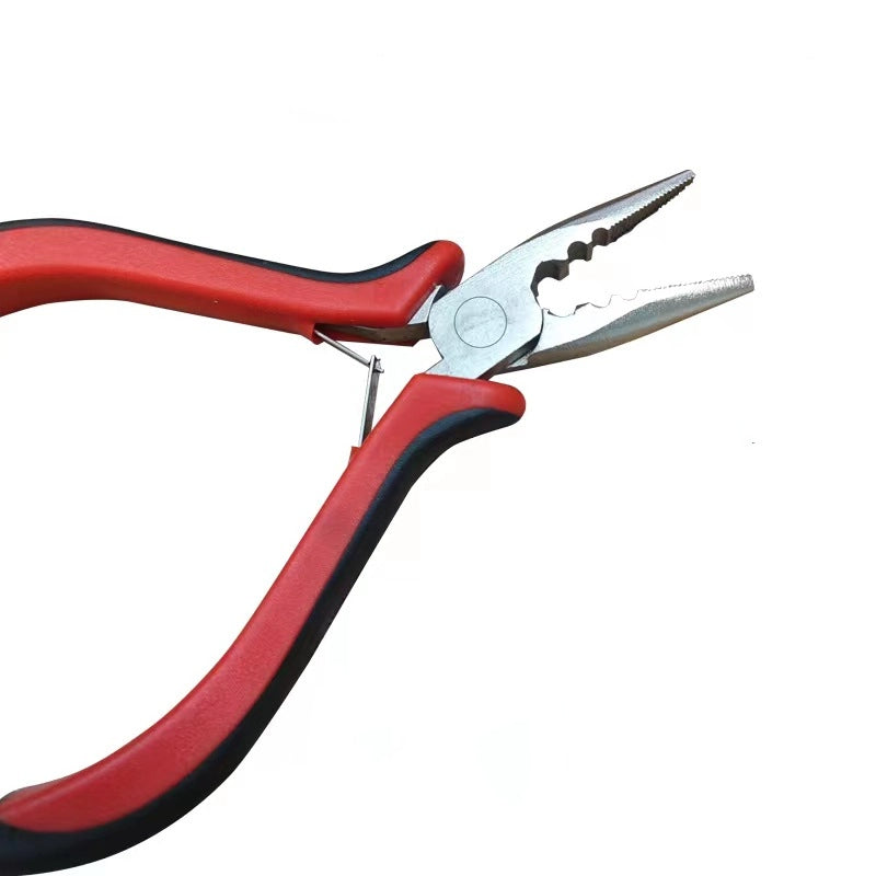 Three-Hole Hair Extension Pliers Ergonomic Steel Rubber Handles 128mm 1pc 2