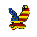 Silicone Focal Beads USA Flag Eagle Design 20pcs