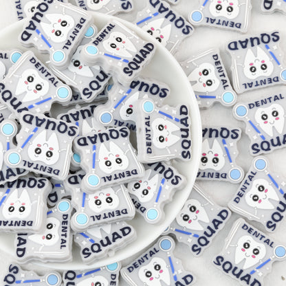 Silicone Focal Beads Dental Squad Smiling Tooth Dental Tools 20pcs