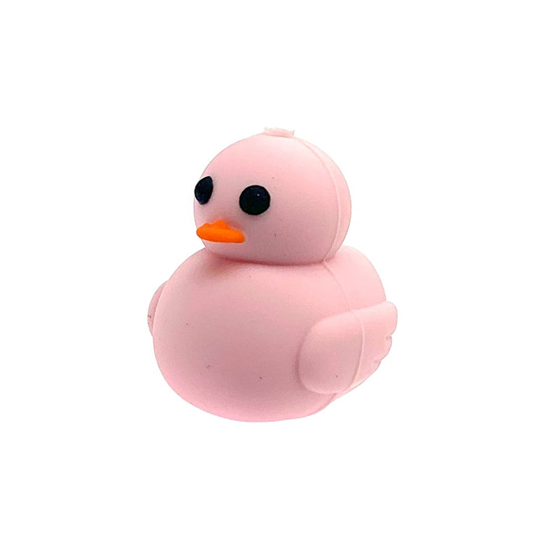 Silicone 3D Focal Beads Little Duck Vibrant Colors Glitter Speckled 2