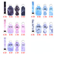 Marble Pattern Neoprene Chapstick Sanitizer Holder Keychain 10pcs