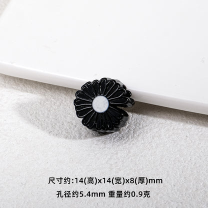 Bright Daisy Acrylic Flower Beads 14mm Round Shape 20pcs 12