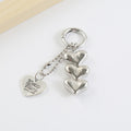 Alloy Silver Heart Keychain with Dangling Tag 6