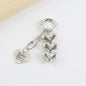 Alloy Silver Heart Keychain with Dangling Tag 6