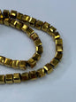 Electroplated Square Glass Beads 6mm Colorful Reflective 96pcs 25