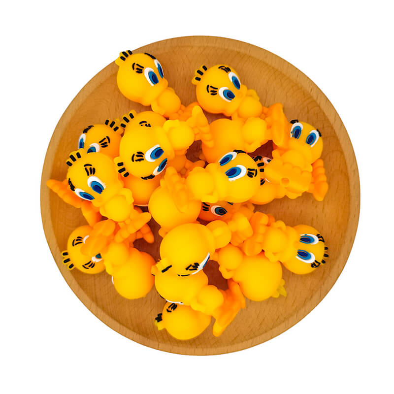 Silicone 3D Focal Beads Looney Tunes Standing Cross Waist 1pcs 2