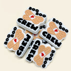 Silicone Focal Beads Band Aid Red Heart Boo Boo Crew Text 20pcs