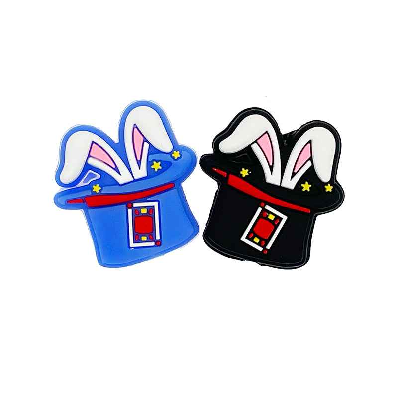 Silicone Focal Beads Magic Hat Bunny Ears Stars 20pcs