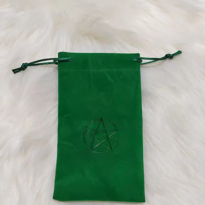 Tarot Card Velvet Drawstring Bags Celestial Esoteric Design 5pcs 18x11.5cm 19