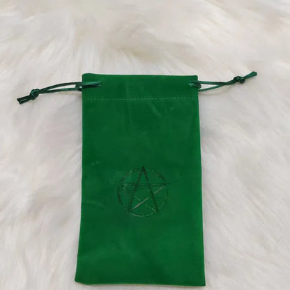 Tarot Card Velvet Drawstring Bags Celestial Esoteric Design 5pcs 18x11.5cm 19