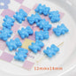 Colorful Bear Acrylic Beads 12x14mm Playful Design 20pcs 7