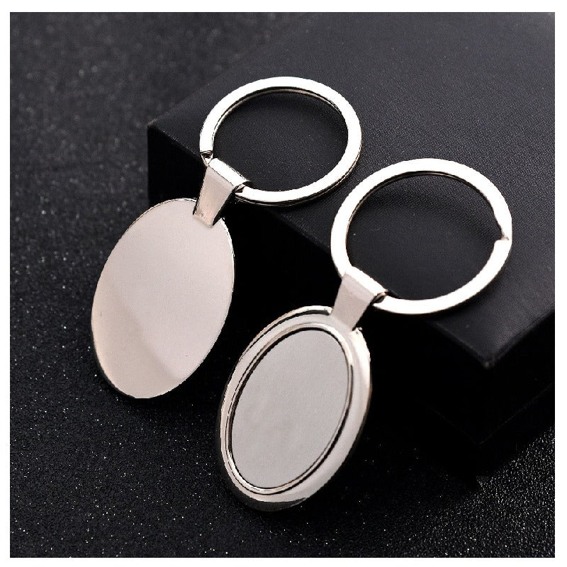 Creative Stainless Steel Blank Keychain Durable Zinc Alloy for Men 5