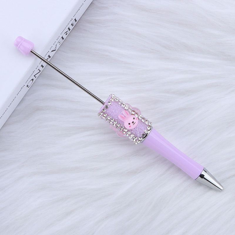 Beadable Pen with Cute Bunny and Rhinestone 22