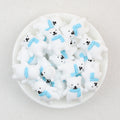 3D Winter Blue Scarf Bear Silicone Focal Beads