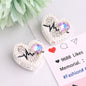 Fancy Heart Shape Crystal Rhinestone Alloy Beads 22mm 3pcs 11