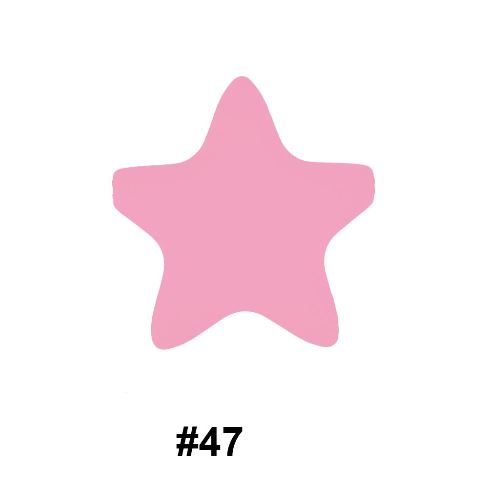 Star Shaped 45mm Silicone Beads Smooth Surface 50pcs 5