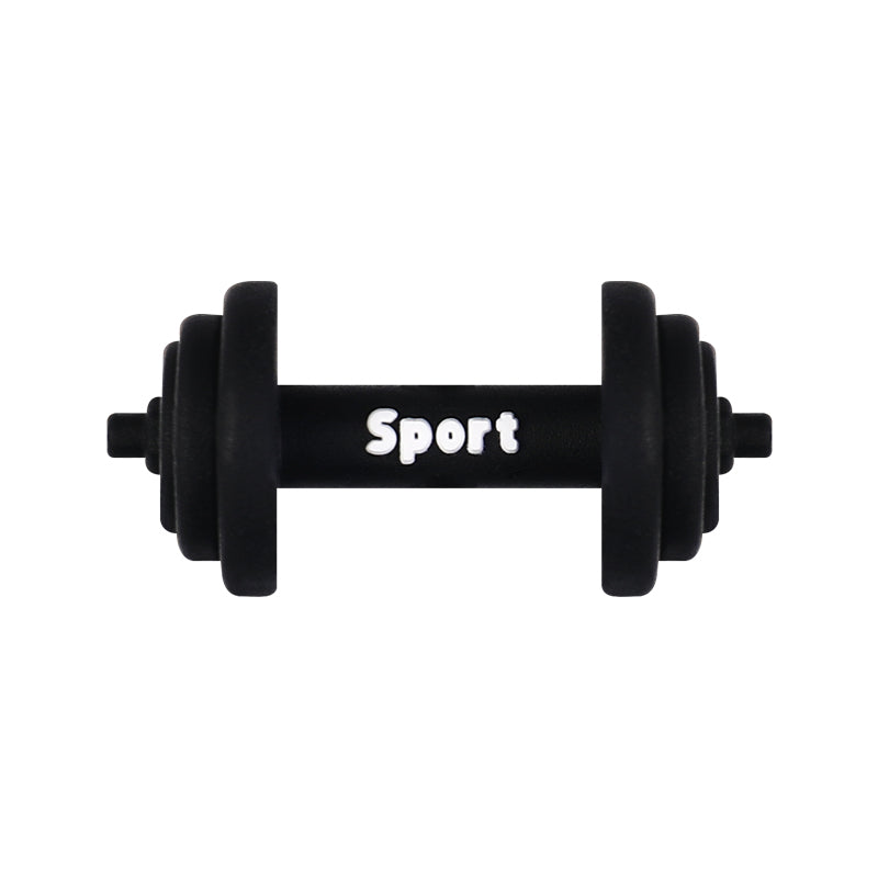 3D Sports Silicone Focal Beads Wholesale, Dumbbell Barbell Kettlebell Equipment Shapes