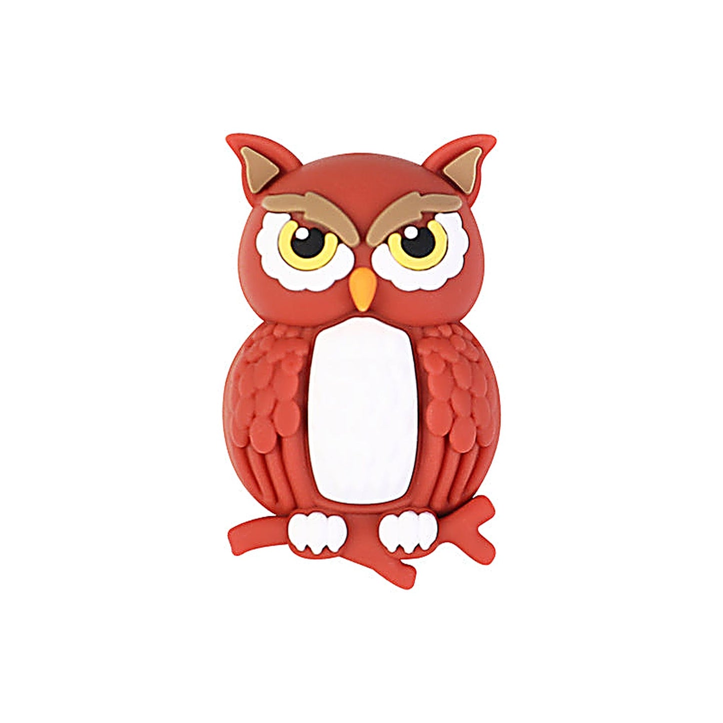 3D Bird Silicone Focal Beads Owl Peacock Cute Animal Charms 20pcs - Owl