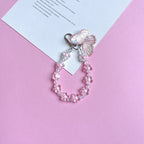 Acrylic Flower Laser Butterfly Beaded Keychain Translucent Colorful 8