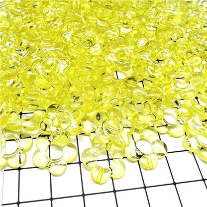 Transparent Hollow Flower Acrylic Beads 19mm Colorful 40pcs 7