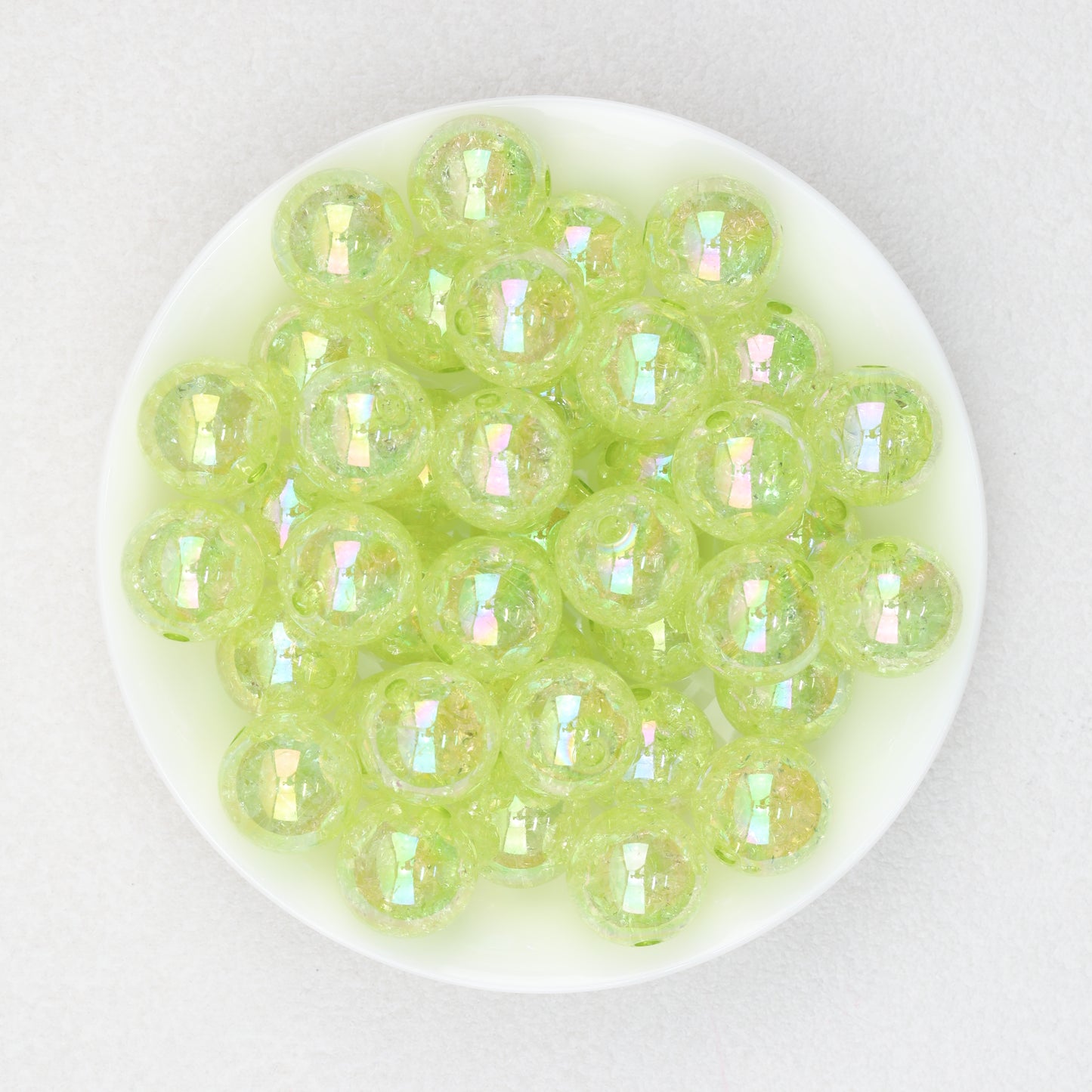 Crackle Acrylic Round Beads 16mm 20mm Assorted Candy Colors 20pcs 7