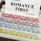 Dual Tone 8mm Round Resin Opal Beads Sparkling Glitter Finish 50pcs 3