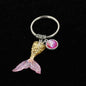 Stainless Steel Gradient Fishtail Animal Keychain Shimmering Scales 11