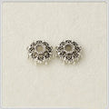 Alloy Sunflower Bead Caps 9mm 11mm 13mm Hollow Tibetan Style 200pcs 2