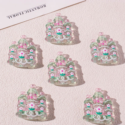 Fantasy Castle Resin Beads 24mm for Jewelry Making 20pcs 10