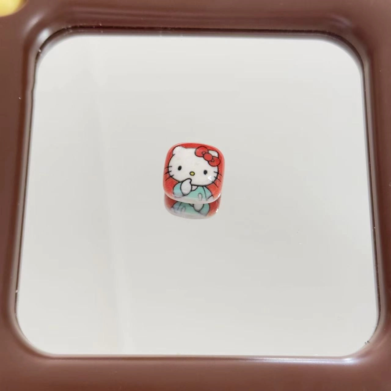 Acrylic Square Beads 16mm Glossy Cartoon Faces 10pcs 14