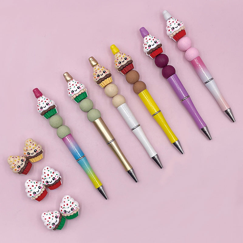 3D Mini Sugar Sprinkle Cupcake Silicone Focal Beads 20pcs 4