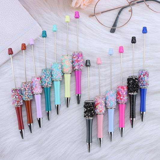 Beadable Pen with Colorful Sequin and Rhinestone