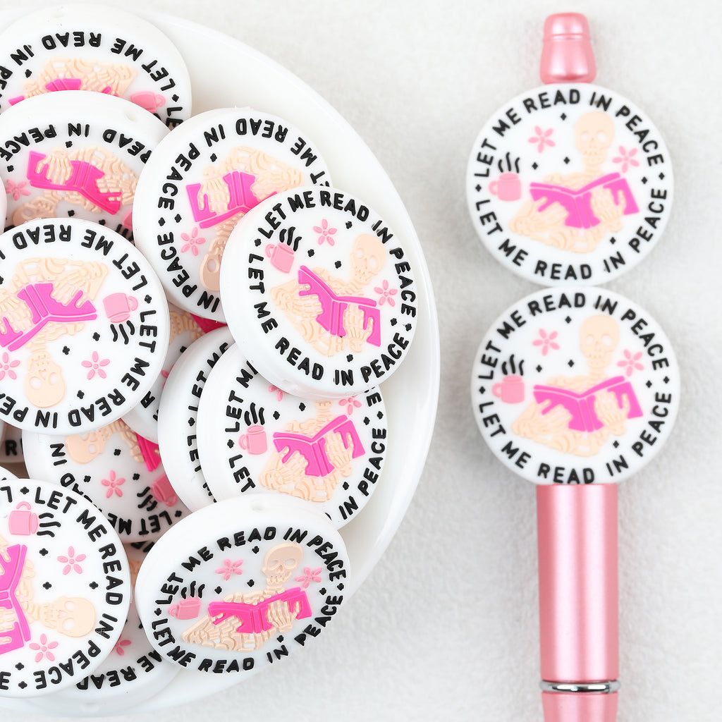 Let Me Read In Peace Silicone Focal Beads 20Pcs 