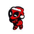Silicone Focal Beads Christmas Deadpool Wearing Santa Hat 20pcs