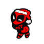 Silicone Focal Beads Christmas Deadpool Wearing Santa Hat 20pcs