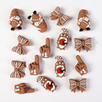 Silicone 3D Focal Beads Rugby Foam Finger Number One Holding Rugby Ball 20pcs 6