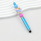 Beadable Stylus Pen Plastic Multi Color 3 in 1 Function