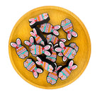 Silicone Focal Beads Easter Carrot Rabbit With Easter Eggs Text 2