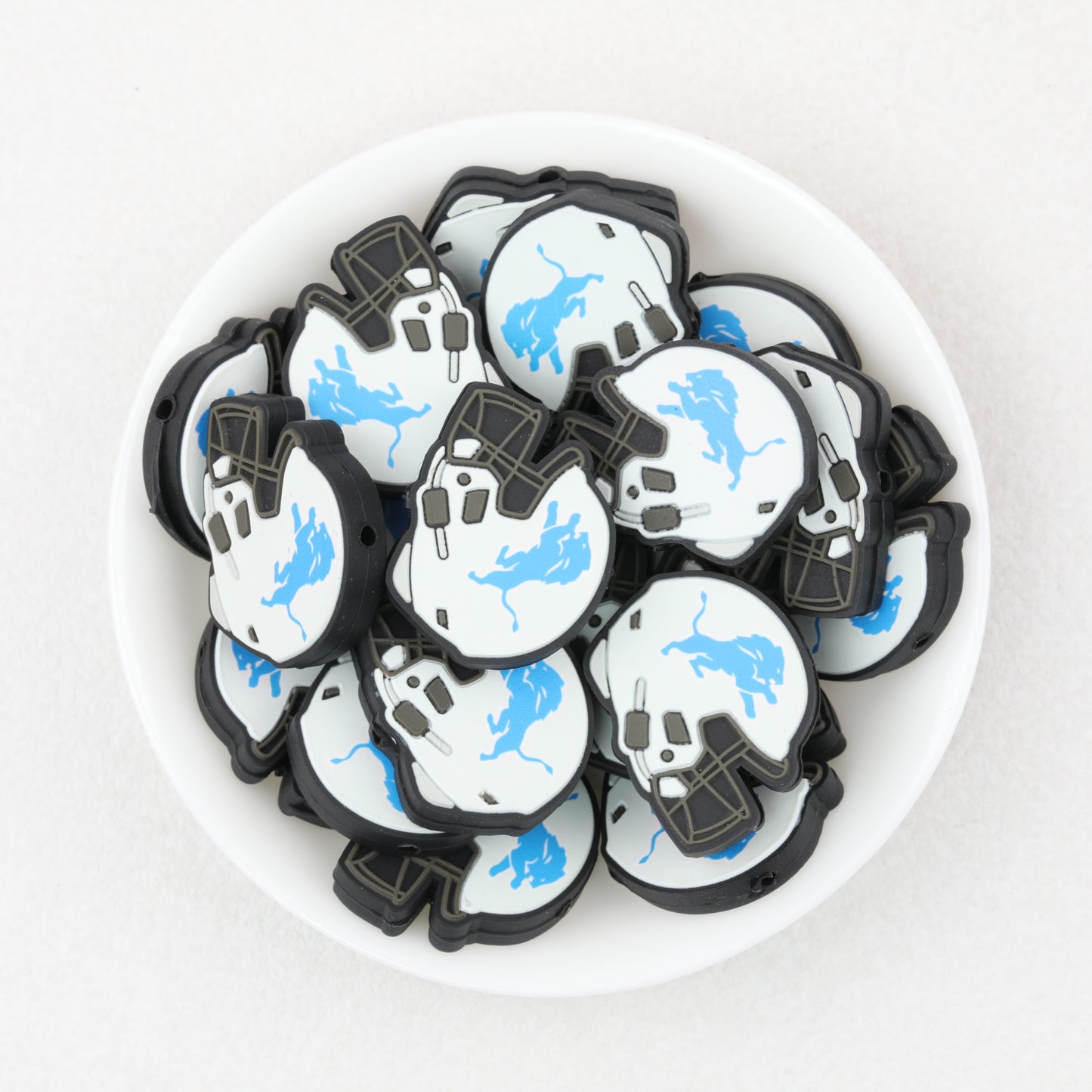 NFL Teams Silicone Focal Beads Football Helmet Design 20pcs 14