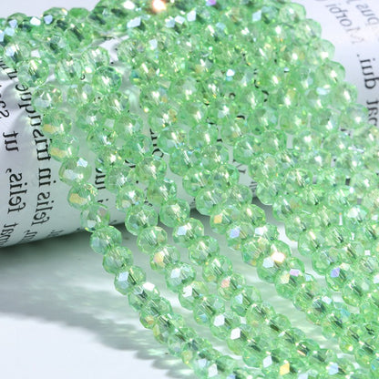 Electroplated Flat Glass Beads 8mm Colorful Mixed 10 Strands 9