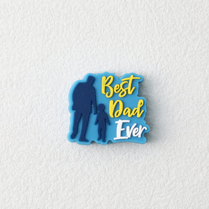 Father's Day Best Dad Ever Silicone Focal Beads 20pcs 2
