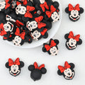 3D Red Bow Minnie Silicone Focal Beads 20pcs