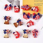 Silicone 3D USA Independence Day Focal Beads Patriotic Symbols 20pcs 5