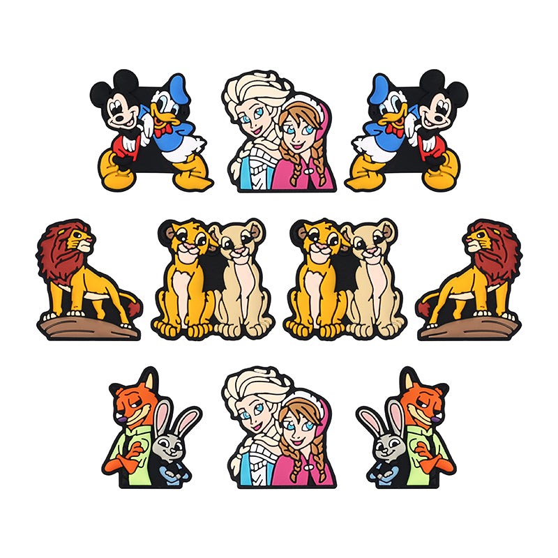 Silicone Focal Beads Disney Anime Characters Classic Duo Group 20pcs 2